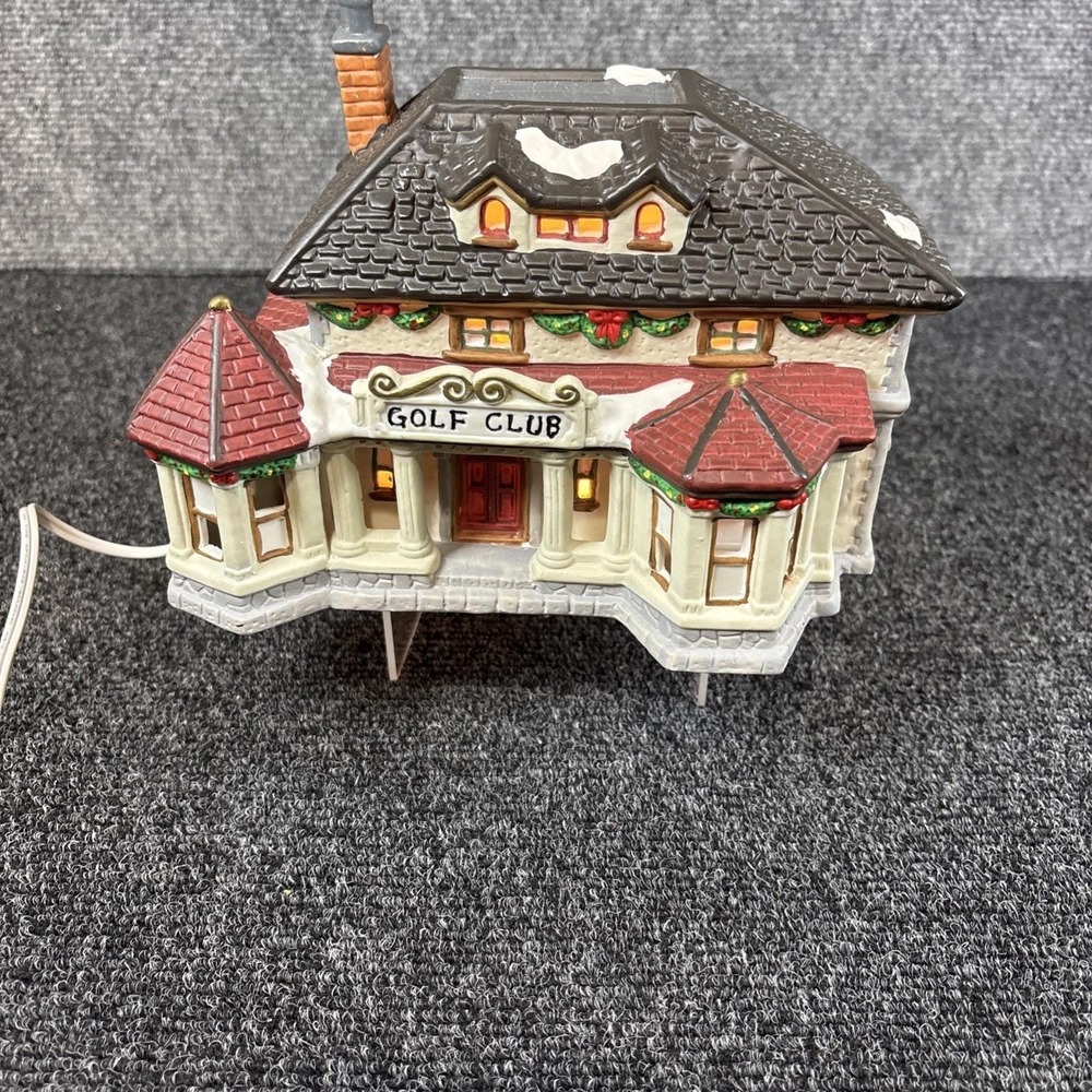 Cooperfield Keepsake~Lighted Porcelain Golf Club House By: Kurt S. Adler